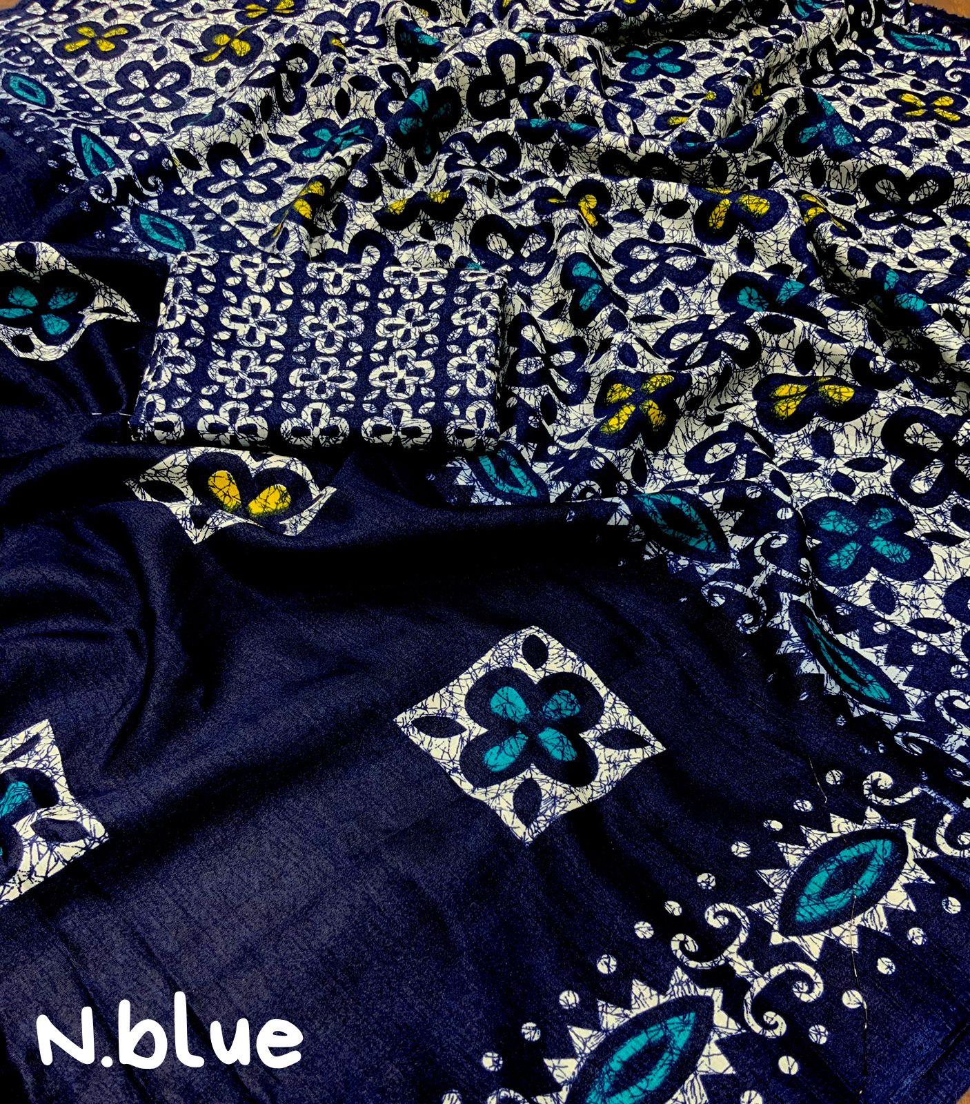 Blue Silk Blend Ethnic Motifs Saree with Unstitched Blouse - A2M