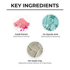 Dr. Sheth's Gulab & Glycolic Acid Face Mask Deep Exfoliating Face Pack For Even-toned Skin, For Normal to Oily Skin