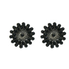 Mominos Fashion Johar Kamal Oxidised Silver-Plated Brass Finish Kundan Choker For Women (Black) - Distacart