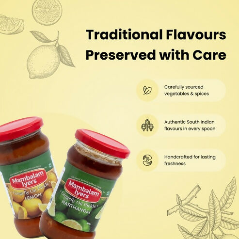 Mambalam Iyers Narthangai & Lemon Pickle Combo