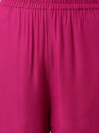 Joban Fashion Pink Rayon and Embroidered Work Straight Kurta Bottom Set