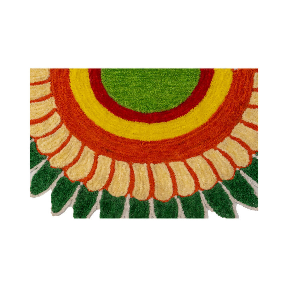 Kundan HandiKrafts Flower Mat Semi Design 1