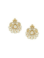 Kundan Antique Finish Earrings and Necklace set - Ruby Raang
