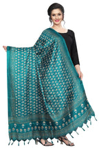 Vamika Rama Green Printed Khadi Bhagalpuri Latest Dupatta