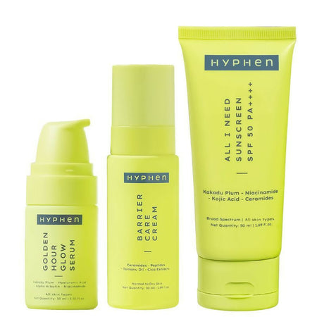 Hyphen By Kriti Sanon Skincare Routine with Glow Serum, Moisturizer & Sunscreen For Normal To Dry Skin Combo