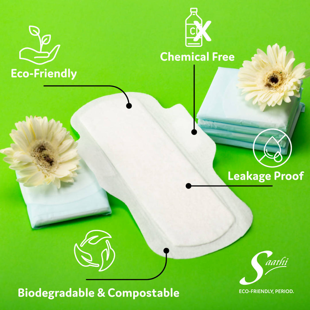 Saathi Bamboo Fiber Medium Flow Sanitary Napkins Pack