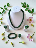 Inhanns Rangshine 4-In-1 Crystal Glam Set - Handmade - Dark Green