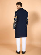 Vastranavya Exclusive Wedding Wear Viscose Rayon Thread Embroidered Work Kurta