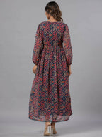 Juniper Women Multi Coloured Chiffon Printed Maxi Dress - Distacart