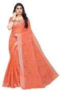 Vamika Orange Chanderi Designer Saree