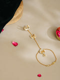 Ruby Raang Gold Chand Kundan Haath Phool - Distacart