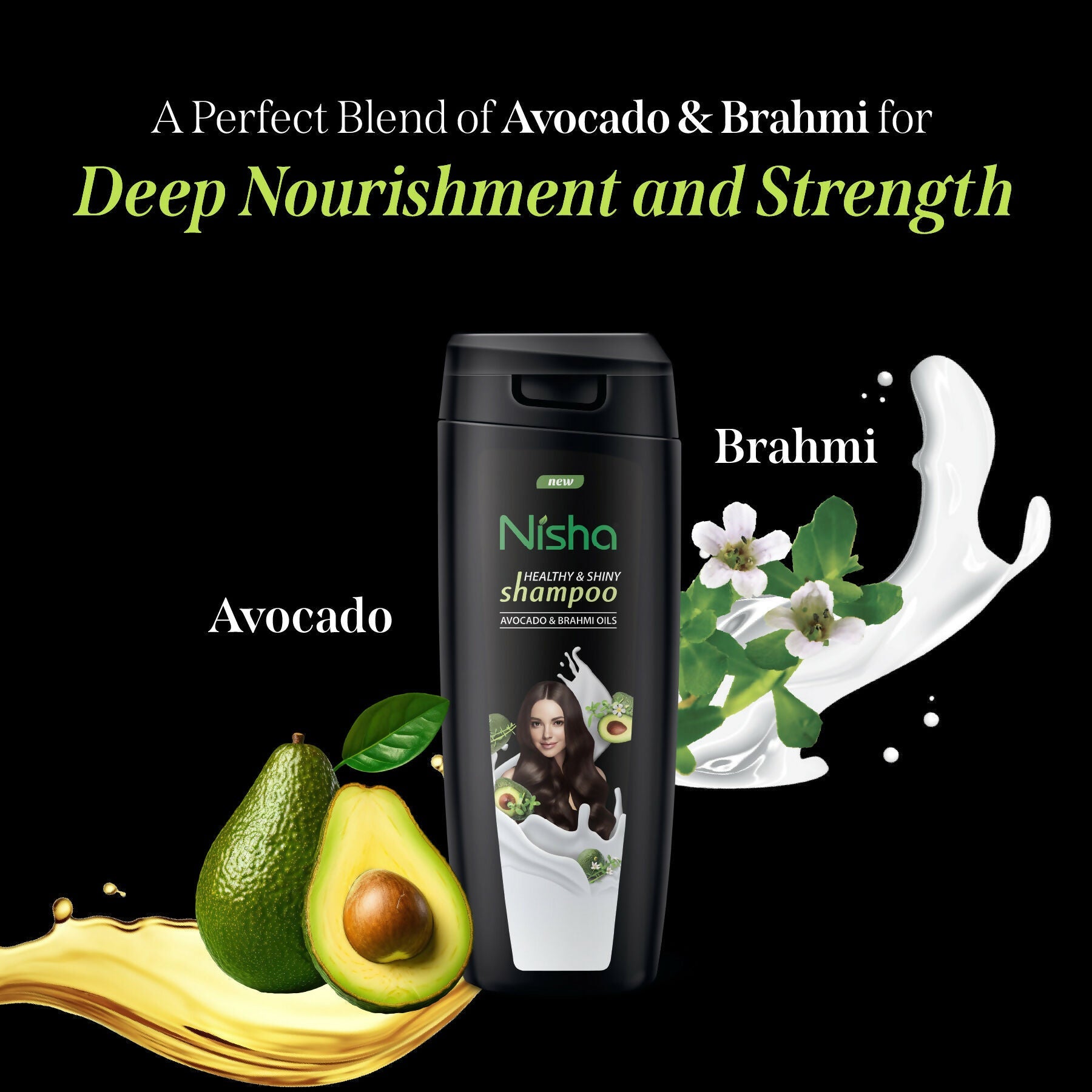 Nisha Avocado And Brahmi Oil Shampoo For Women & Men - Distacart