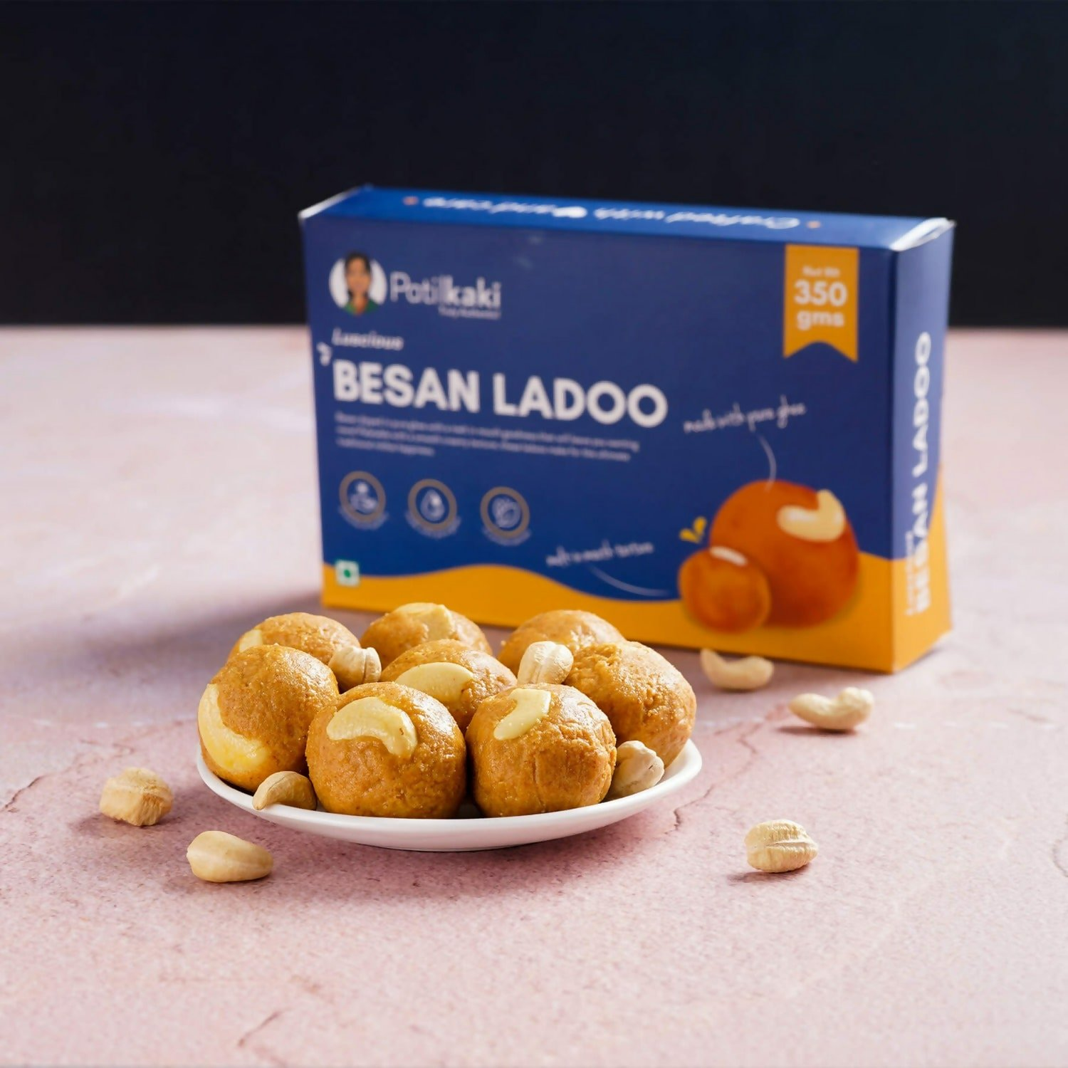 Patilkaki Besan Ladoo (Pure Ghee) - Distacart