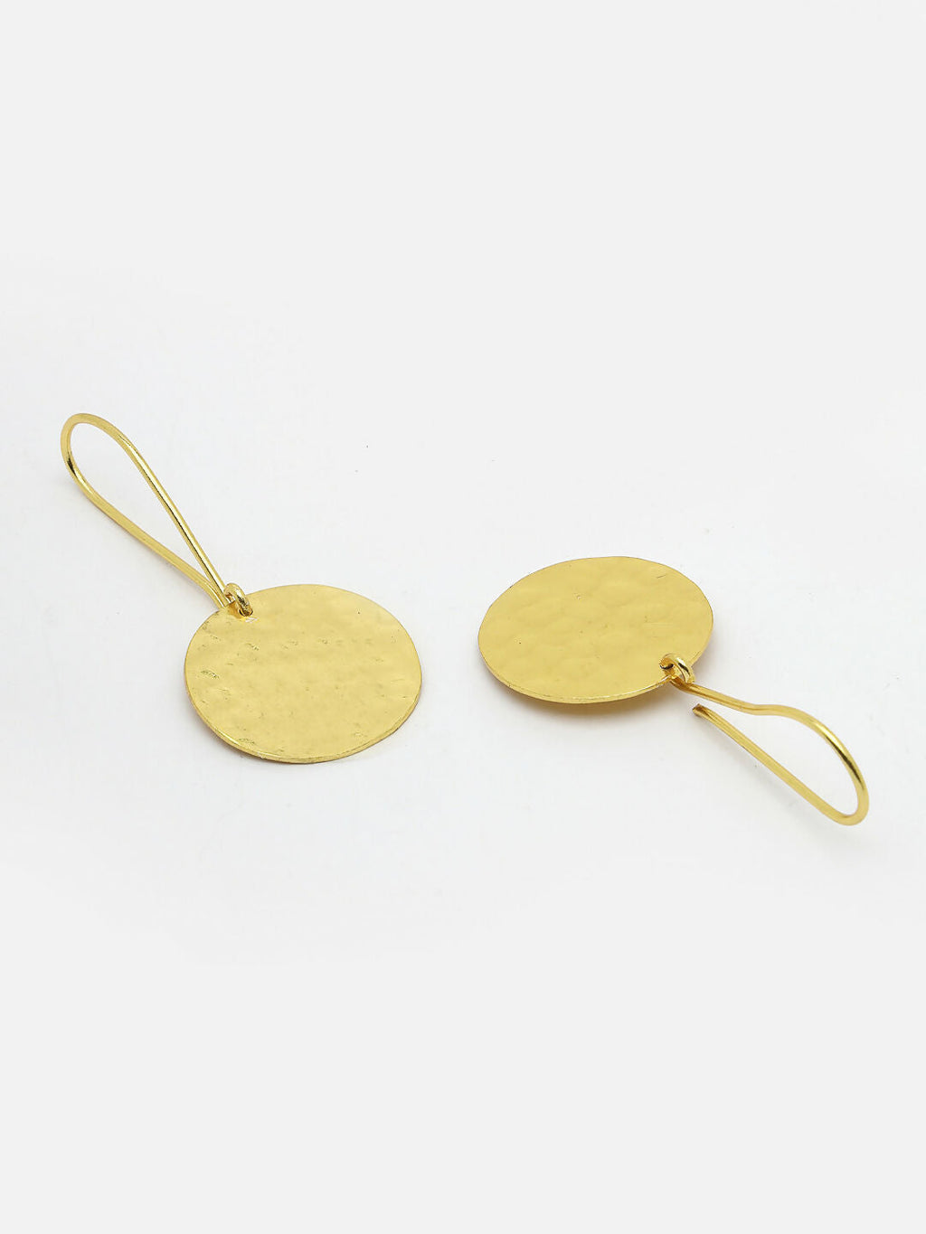 NVR Women Gold-Plated Fish Hook Circle Drop Earrings - Distacart