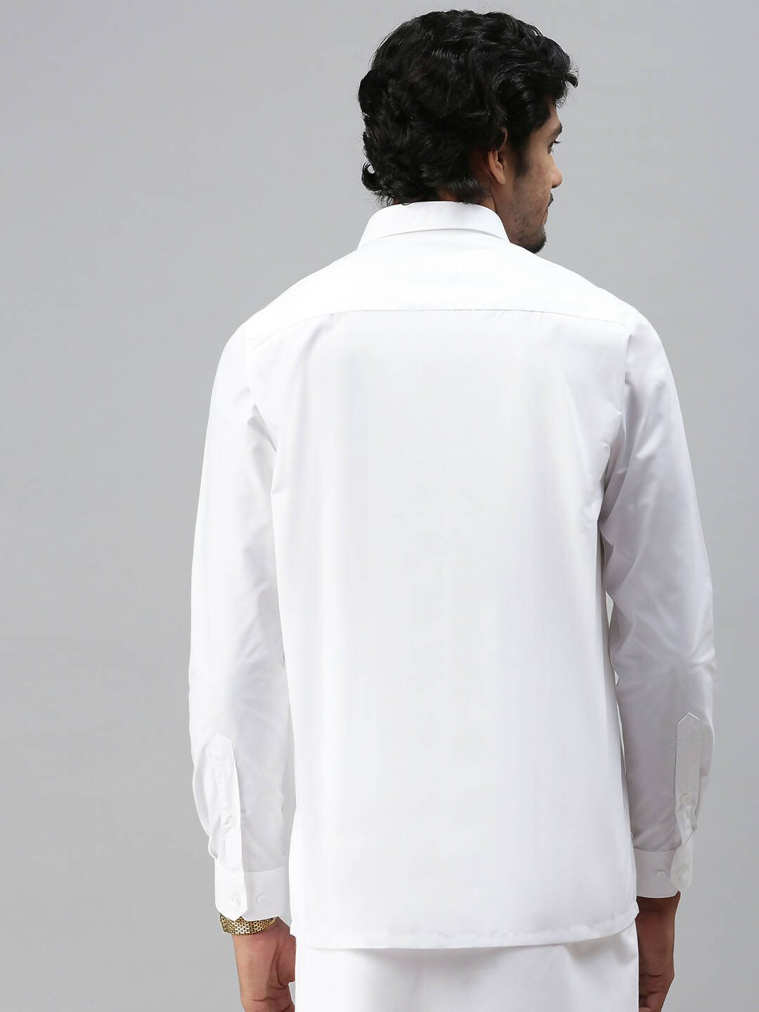 Ramraj Cotton Mens Full Sleeve White Shirt Plus Size - Soft Touch Cotton