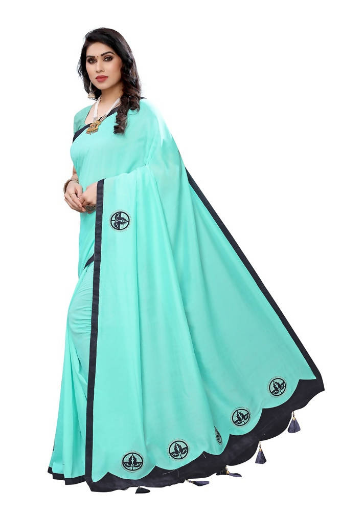 Vamika Designer Rama Green Dola Silk Saree