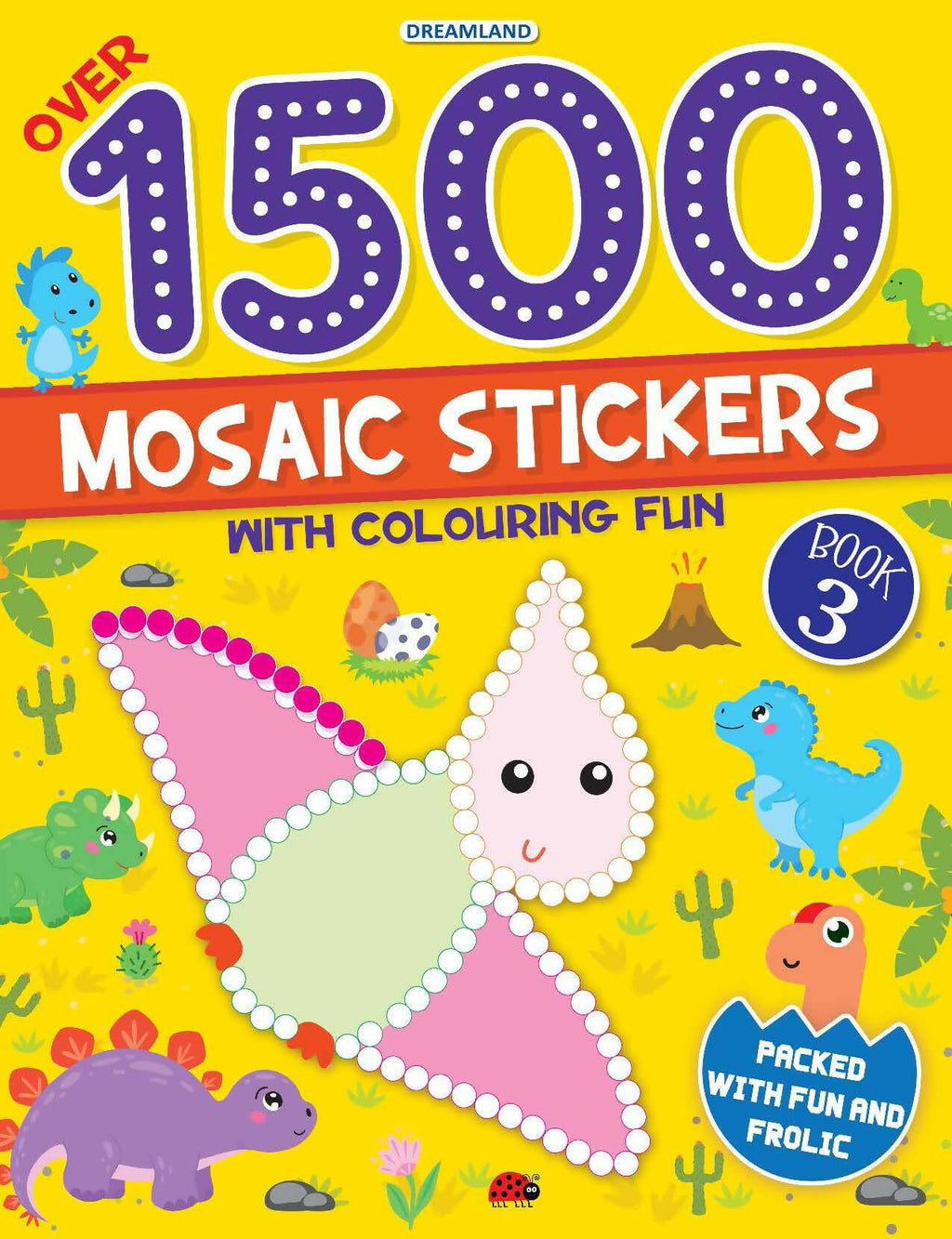 Dreamland Publications 1500 Mosaic Stickers Book 3 with Colouring Fun - Sticker Bok for Kids Age 4 - 8 years - Distacart