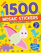 Dreamland Publications 1500 Mosaic Stickers Book 3 with Colouring Fun - Sticker Bok for Kids Age 4 - 8 years - Distacart