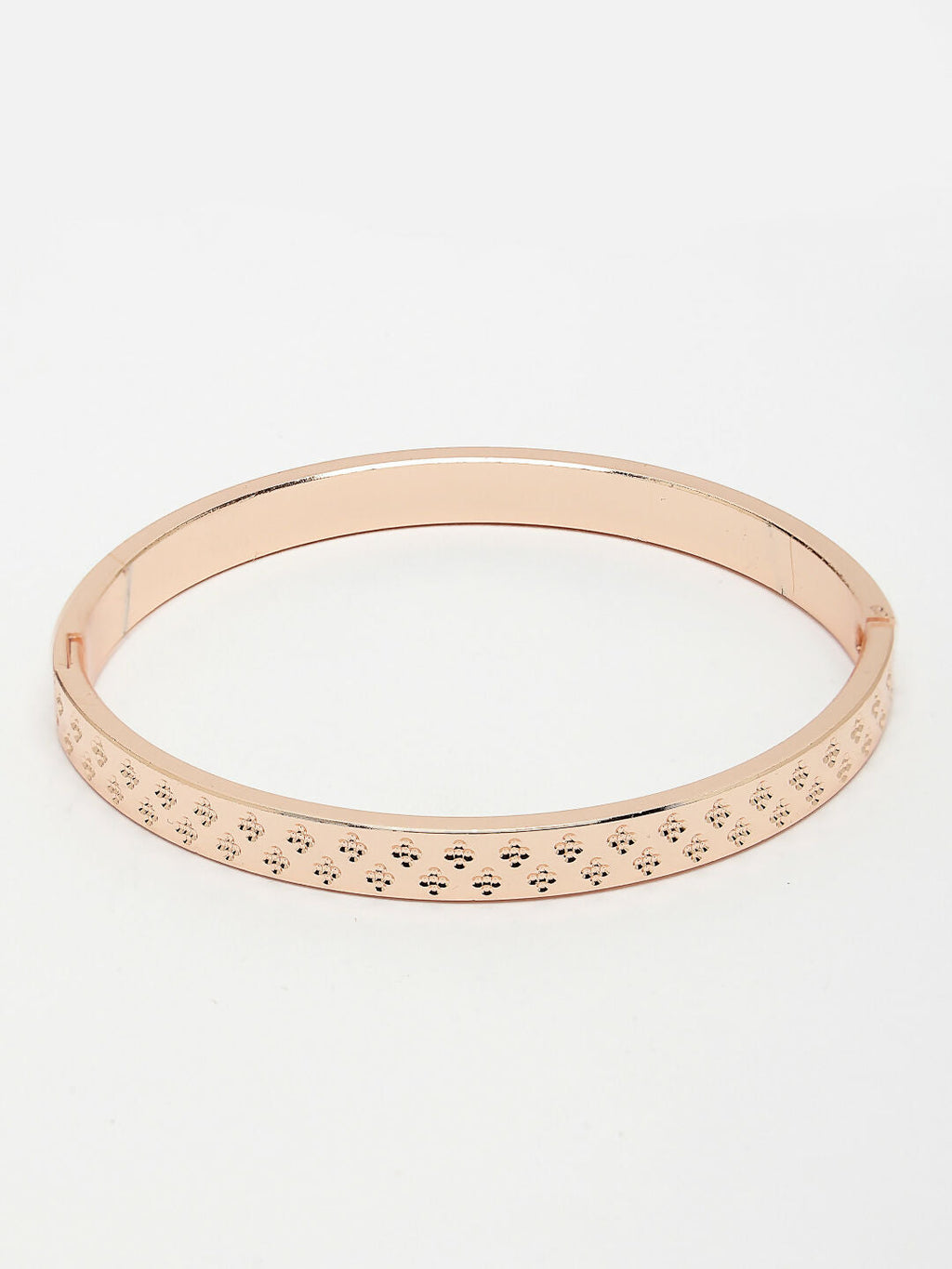 NVR Men's Rose Gold Stainless Steel Kada Bracelet - Distacart