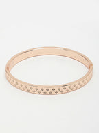 NVR Men's Rose Gold Stainless Steel Kada Bracelet - Distacart