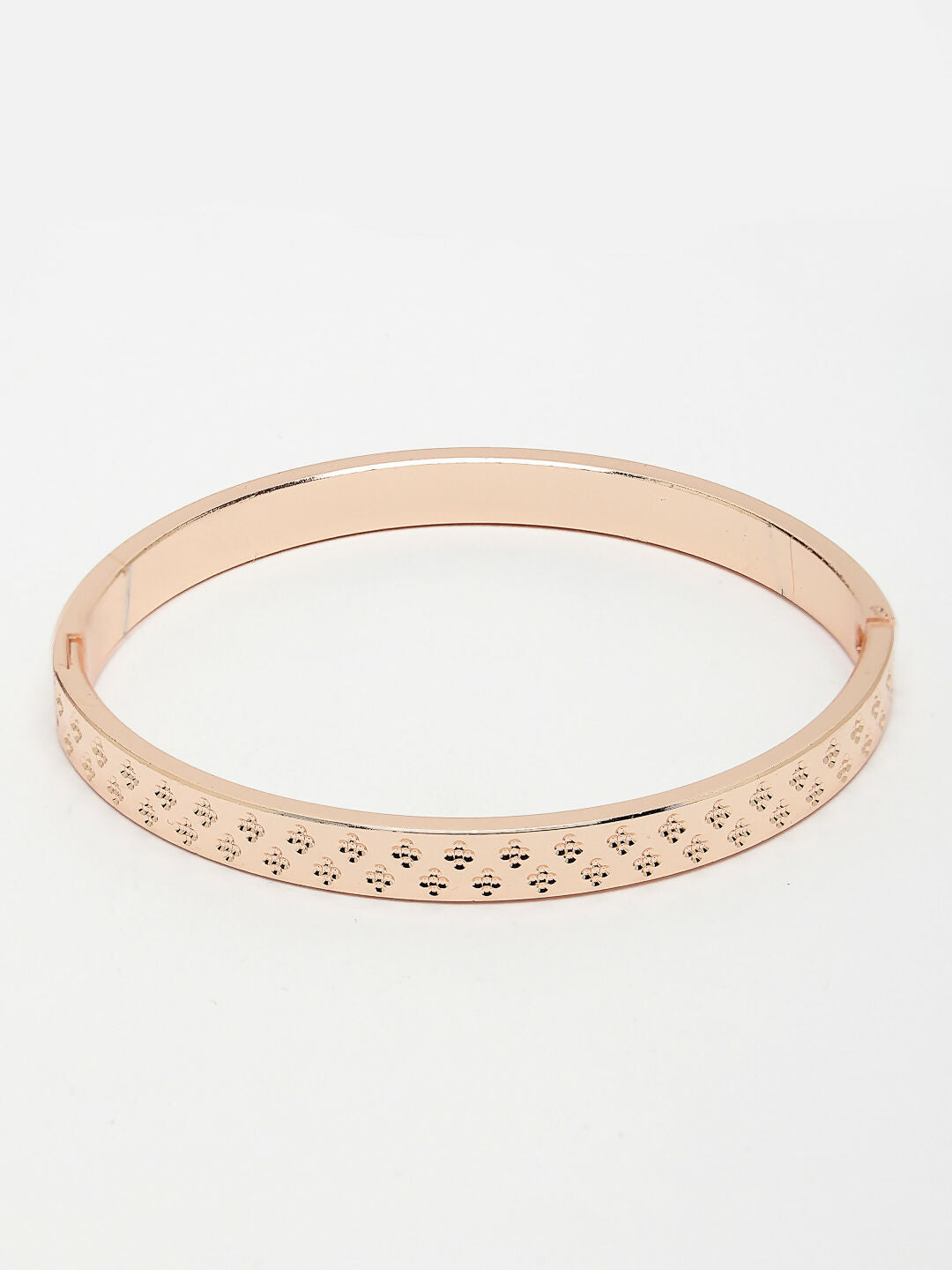 NVR Men's Rose Gold Stainless Steel Kada Bracelet - Distacart