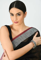 Mominos Fashion Kamal Johar Oxidised German Silver Bangles Set
