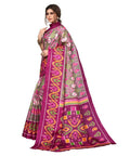 Vamika Purple Printed Art Silk Saree