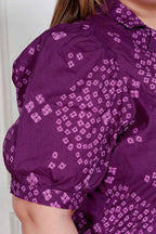 Miravan Plus Size Womens Purple Bandhani Printed A-Line Maxi Dress - Distacart