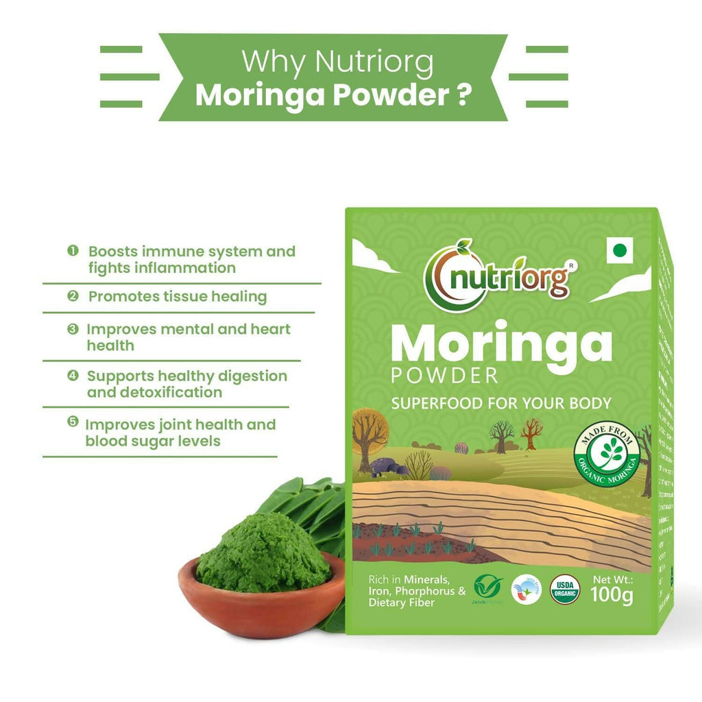 Nutriorg Certified Organic Moringa Powder - Distacart