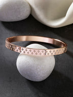 NVR Men's Set of 2 Rhodium-Plated Stainless Steel Kada Bracelet - Distacart
