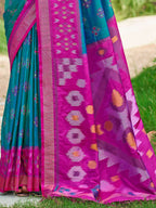 Shree Shyam Fashion Sea Green Soft Silk Saree - Distacart