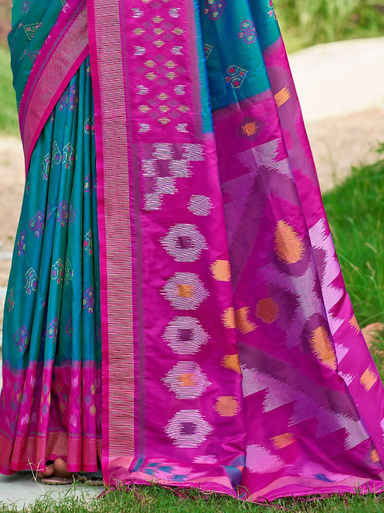 Shree Shyam Fashion Sea Green Soft Silk Saree - Distacart