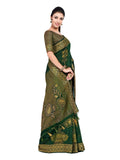 Mimosa Women's Dark Green Kanchipuram Art Silk Saree - Distacart