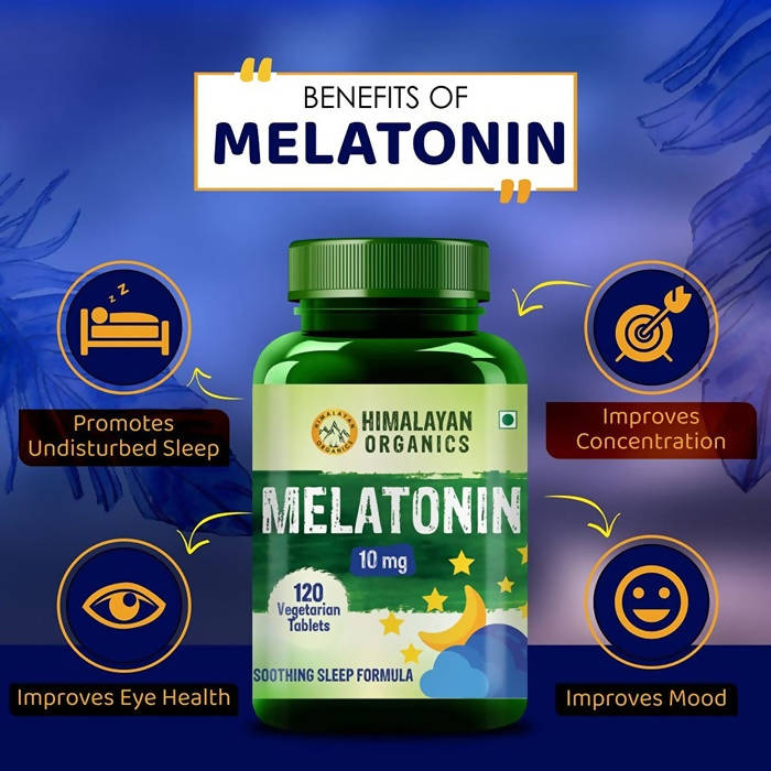 Himalayan Melatonin 10 mg, Soothing Sleep Formula: 120 Vegetarian Tablets