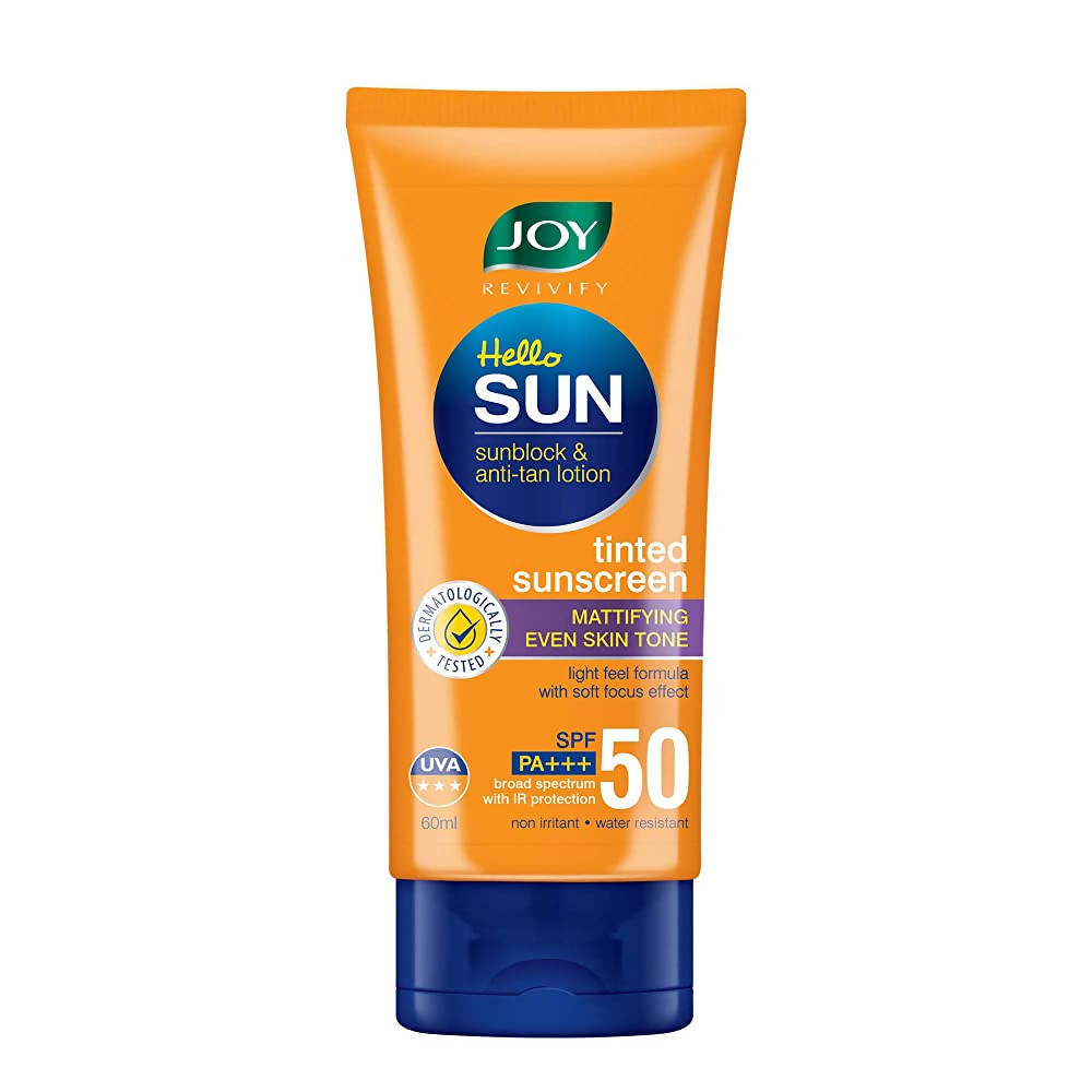Joy Revivify Hello Sun Sunblock & Anti Tan Lotion Tinted Sunscreen SPF 50 PA+++