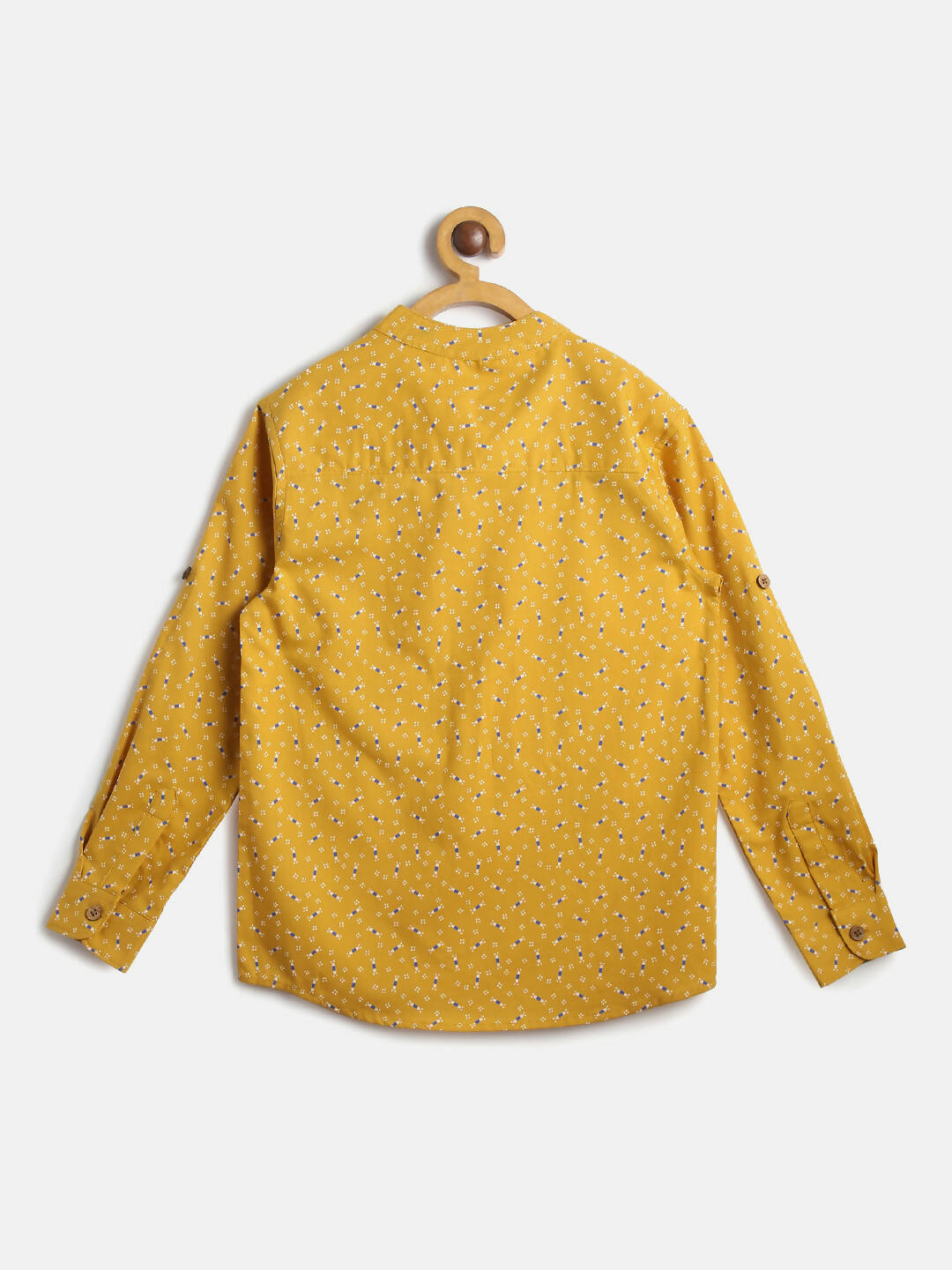 Manet Ethnic Full Sleeves Candy Printed Shirt - Yellow