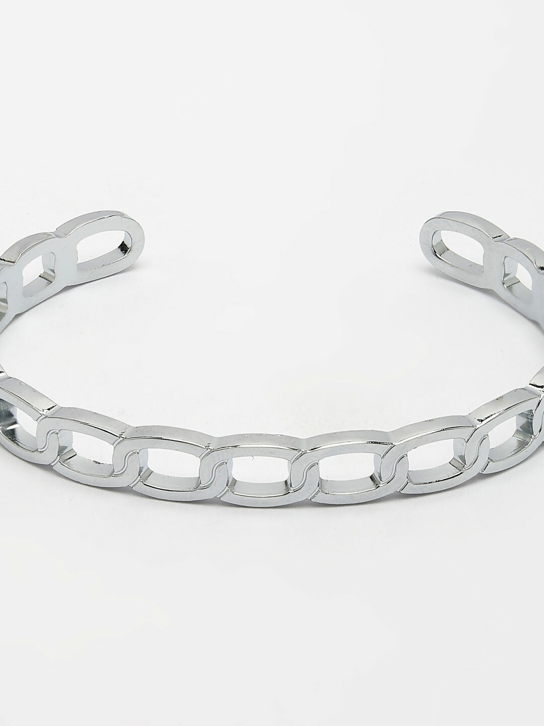 NVR Men's Silver-Plated Metal Cuff Bracelet - Distacart