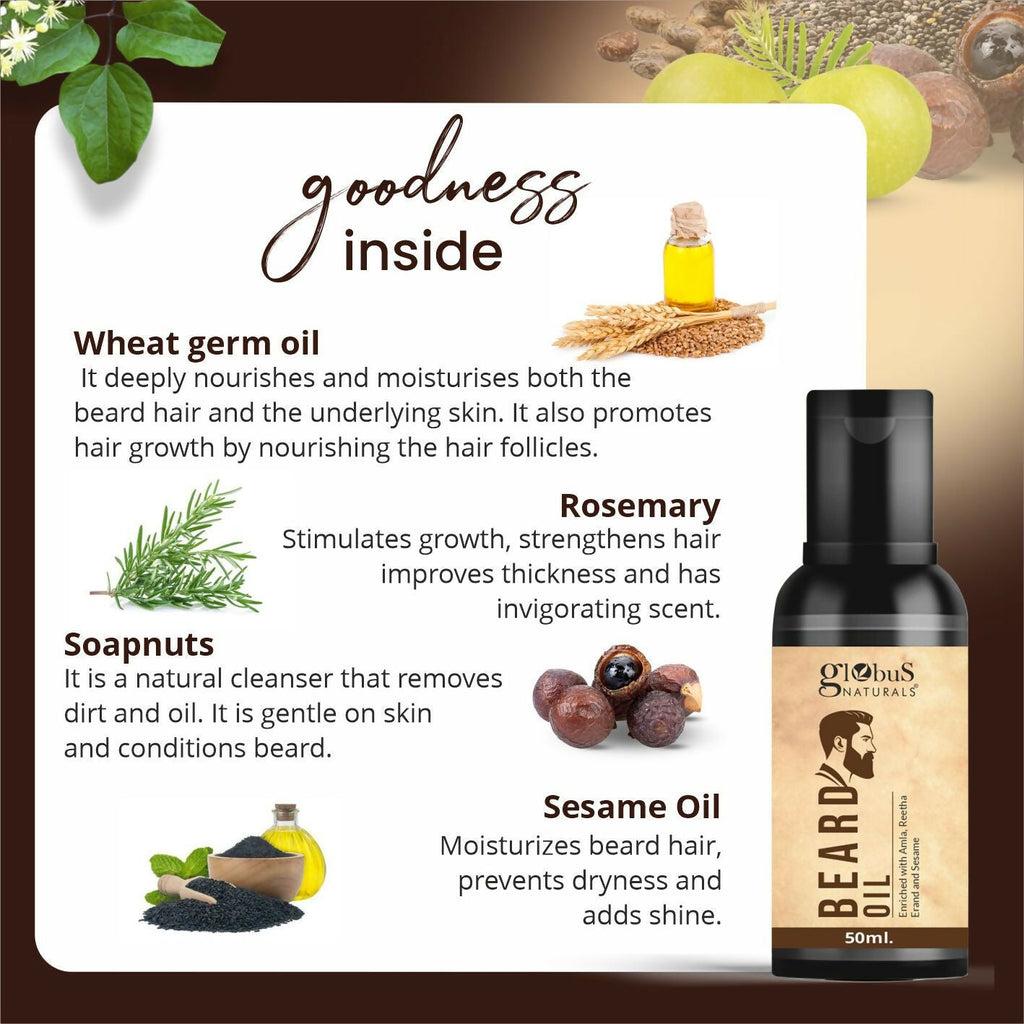Globus Naturals Ayurvedic Beard Oil - Distacart