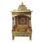 Silver Coated Multi Color Pooja Mandir / Pooja Mandiram Multi Color