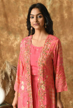 Joban Fashion Pink Maslin Kurta Set