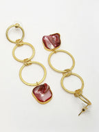 NVR Women's Gold-Plated Mother of Pearl Handcrafted Drop Earrings - Distacart