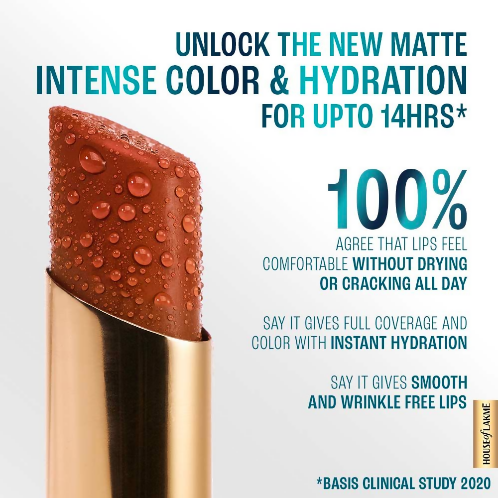 Lakme 9to5 Hya Matte Lipstick - Rust Result