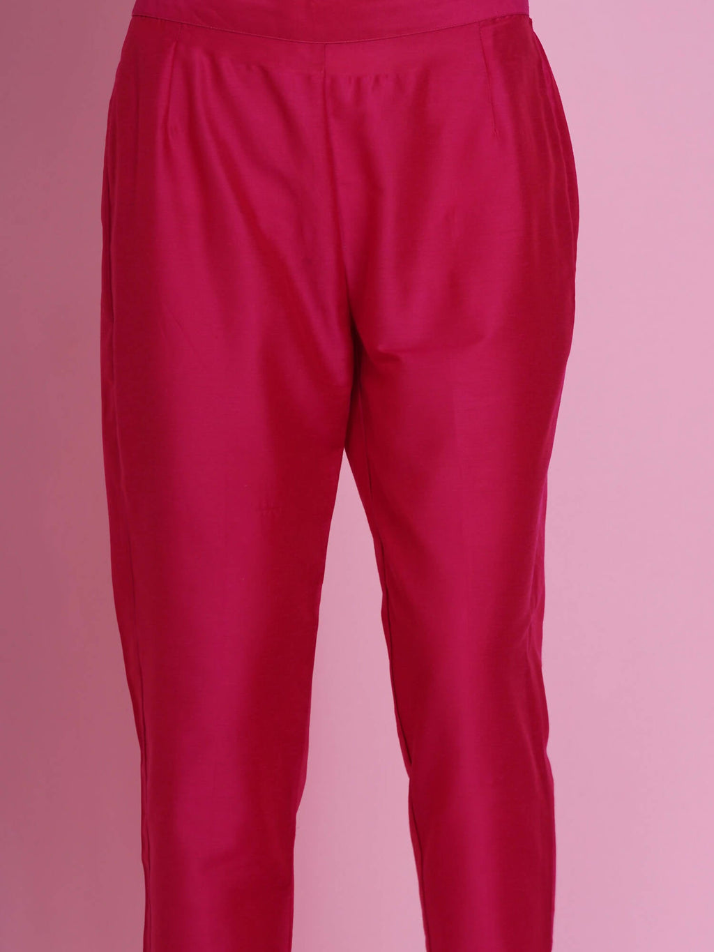 Women Republic Pink Lurex Cotton Kaftan Style Kurta With Pants - Distacart