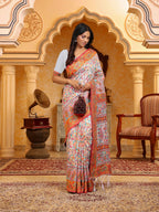 Shree Shyam Fashion Linen Cotton(Woven Work) Multicolour Saree - Distacart