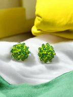 Inhanns Small Statement Studs Earrings - Neon - Distacart