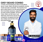 Ivory Natural Grey Beard Combo (Serum, Cream, Wash & Gel) Restore Your Silver Beard To Natural Color - Distacart
