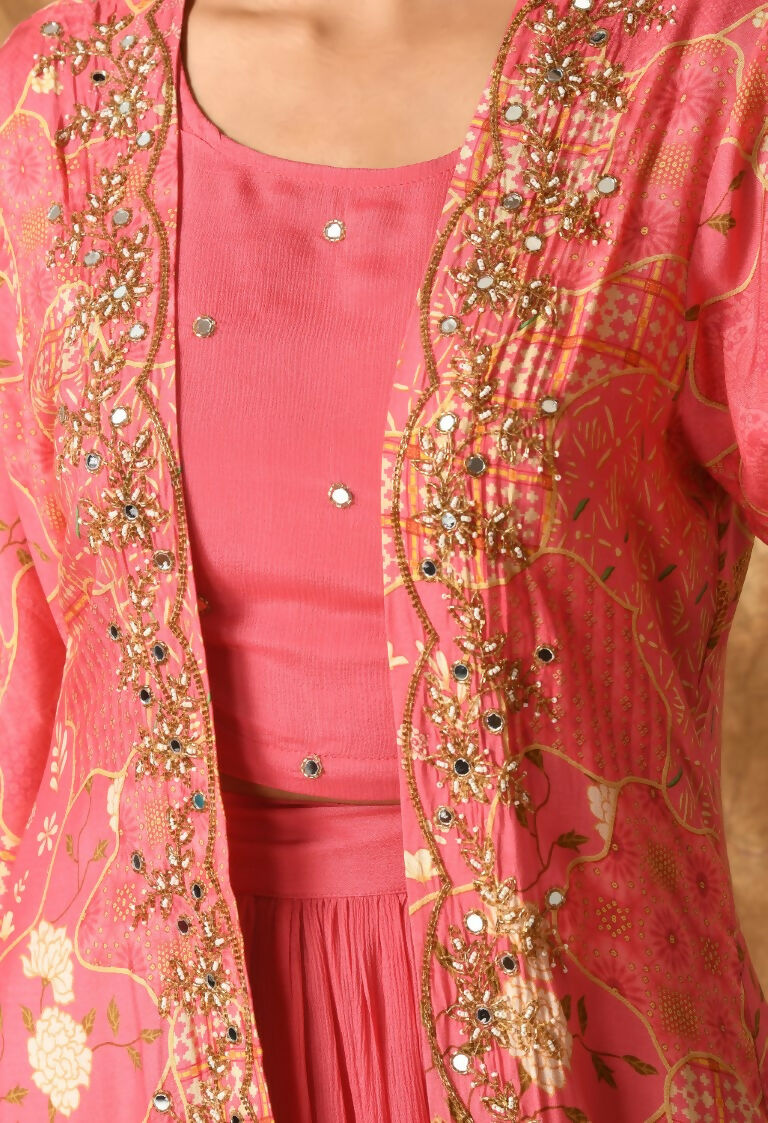 Joban Fashion Pink Maslin Kurta Set