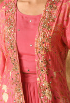 Joban Fashion Pink Maslin Kurta Set
