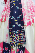 White Rayon Thread Embroidered Navratri Lehenga Choli with Dupatta - Raas