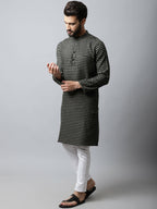 Even Apparels Brown Color Pure Cotton Men's Kurta With Band Collar (CHK1185) - Distacart